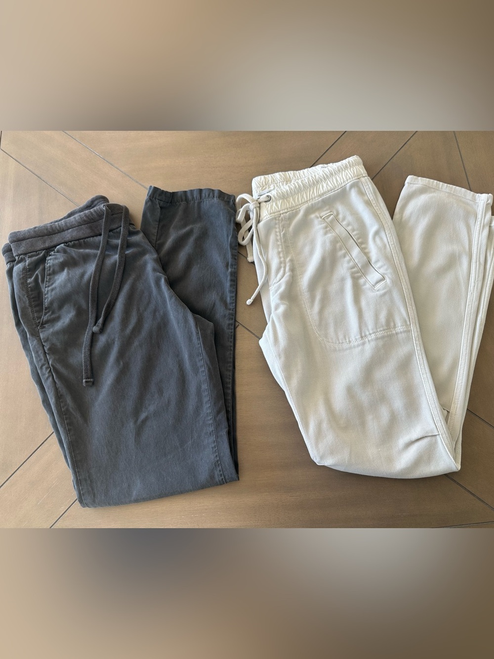 James Perse Women's Gray Tencel/Cotton Utility Cargo & Soft Drape Pants Sz 1 set